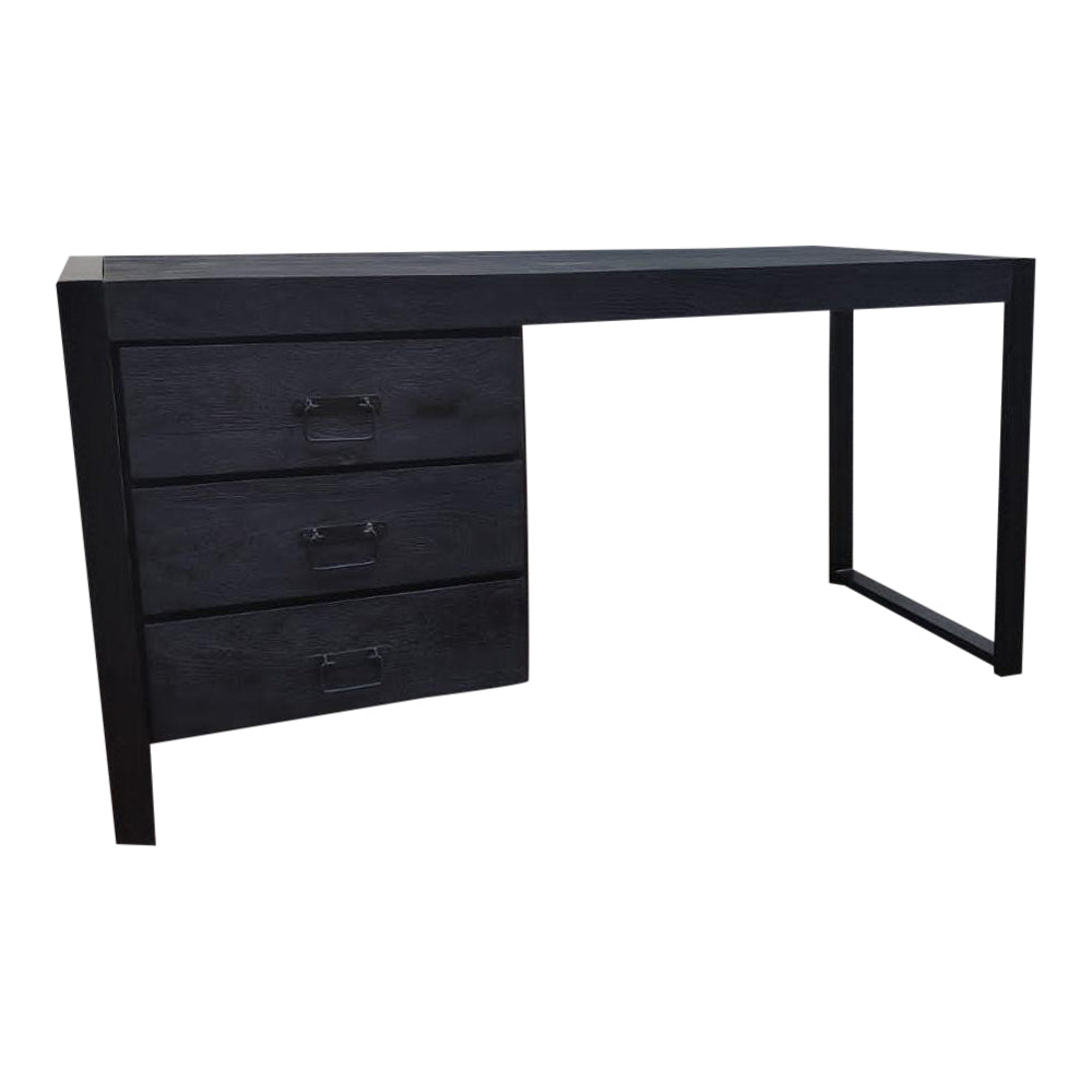 Bureau Boaz Black 145cm | Zwart Mangohout | Meerdere kleuren
