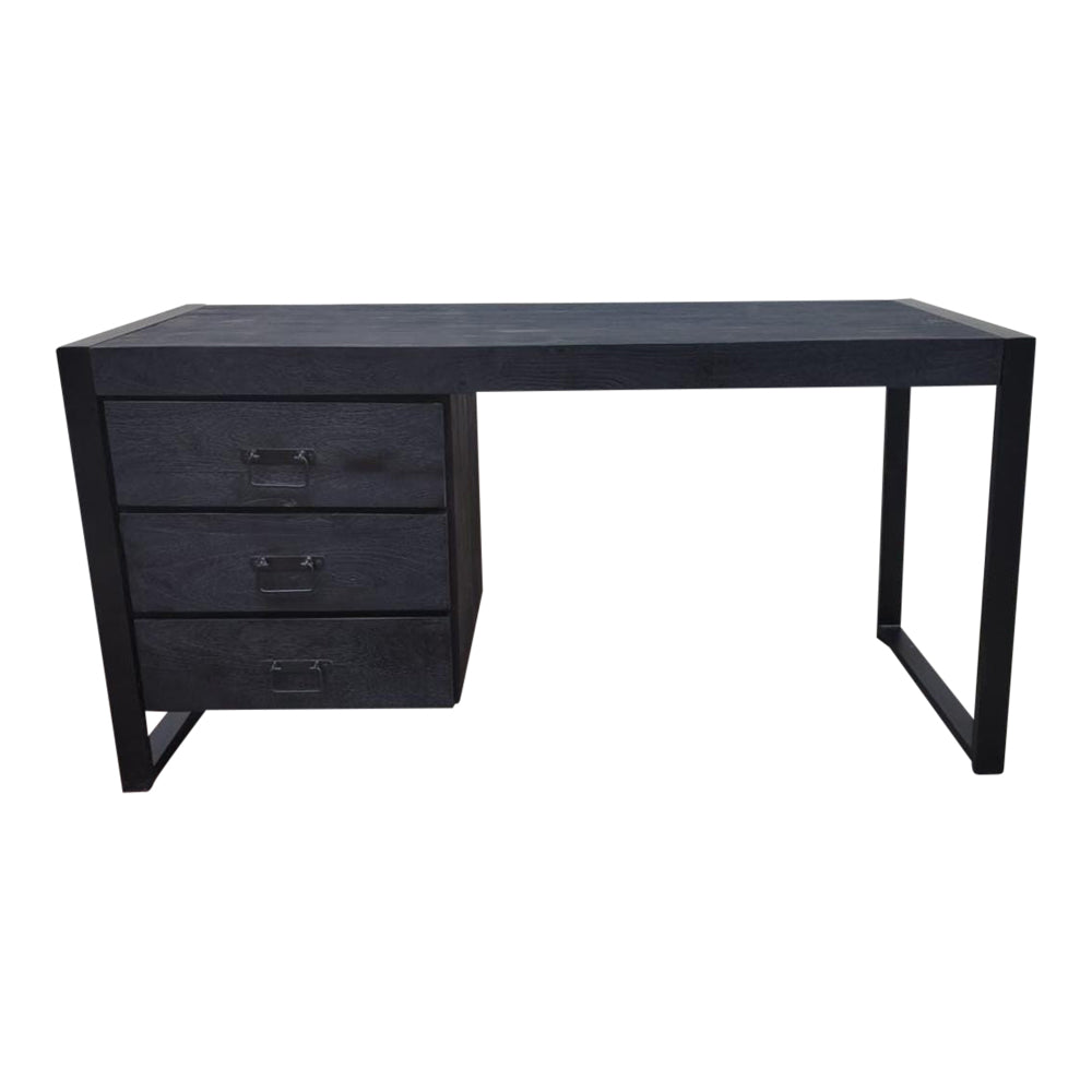 Bureau Boaz Black 145cm | Zwart Mangohout | Meerdere kleuren