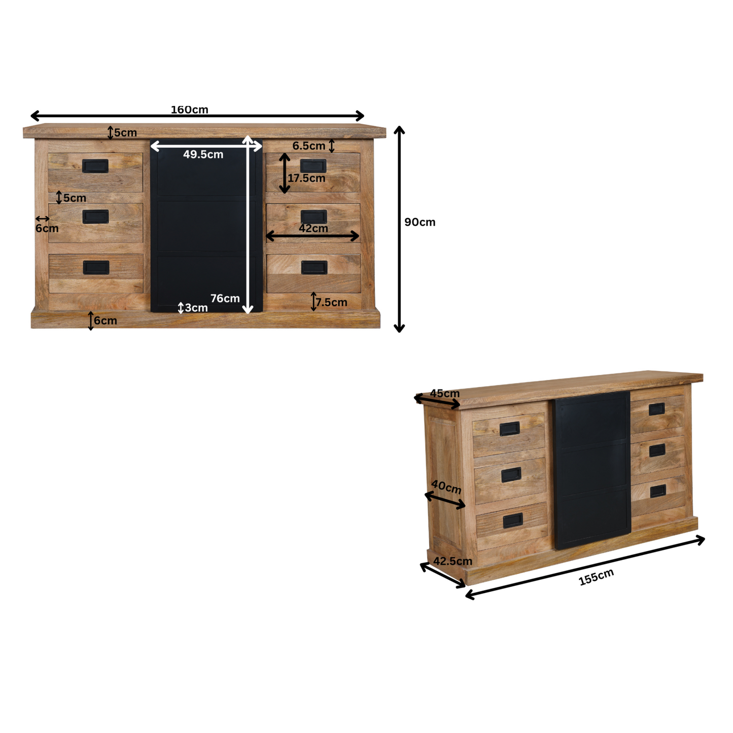 Dressoir 160cm | Mangohout | Nashville