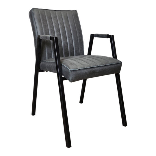 Eetkamerstoel Tivoli Armleuning | Set van 2 | Cognac | Brown | Antraciet