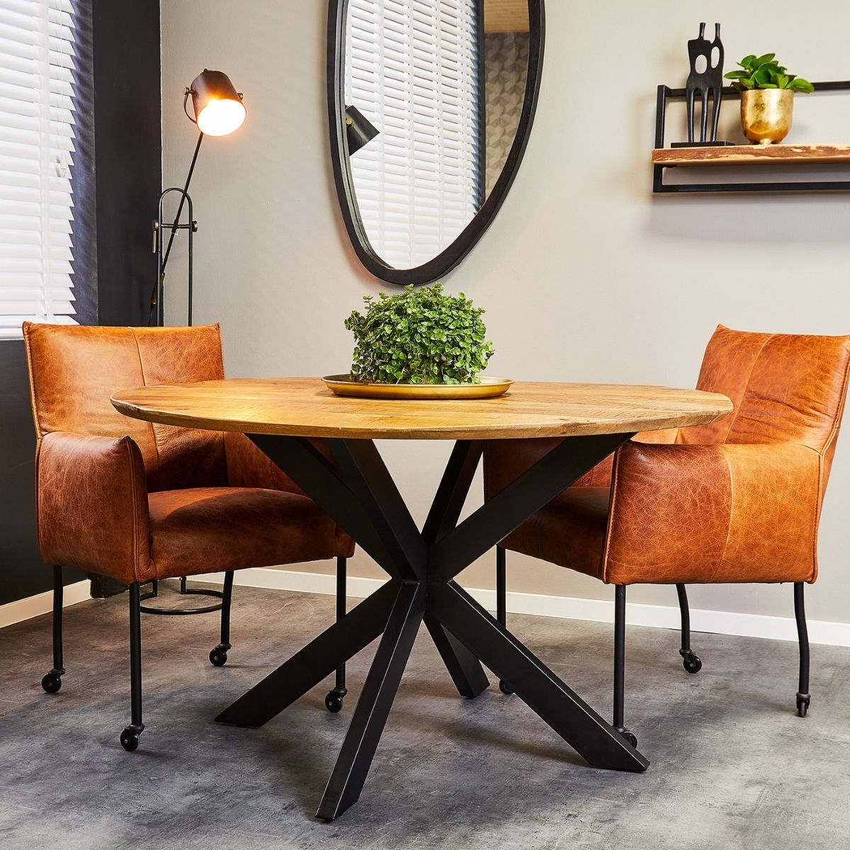 Eettafel Arlington Rond Mangohout | 120 | 130 | 140 | 150cm