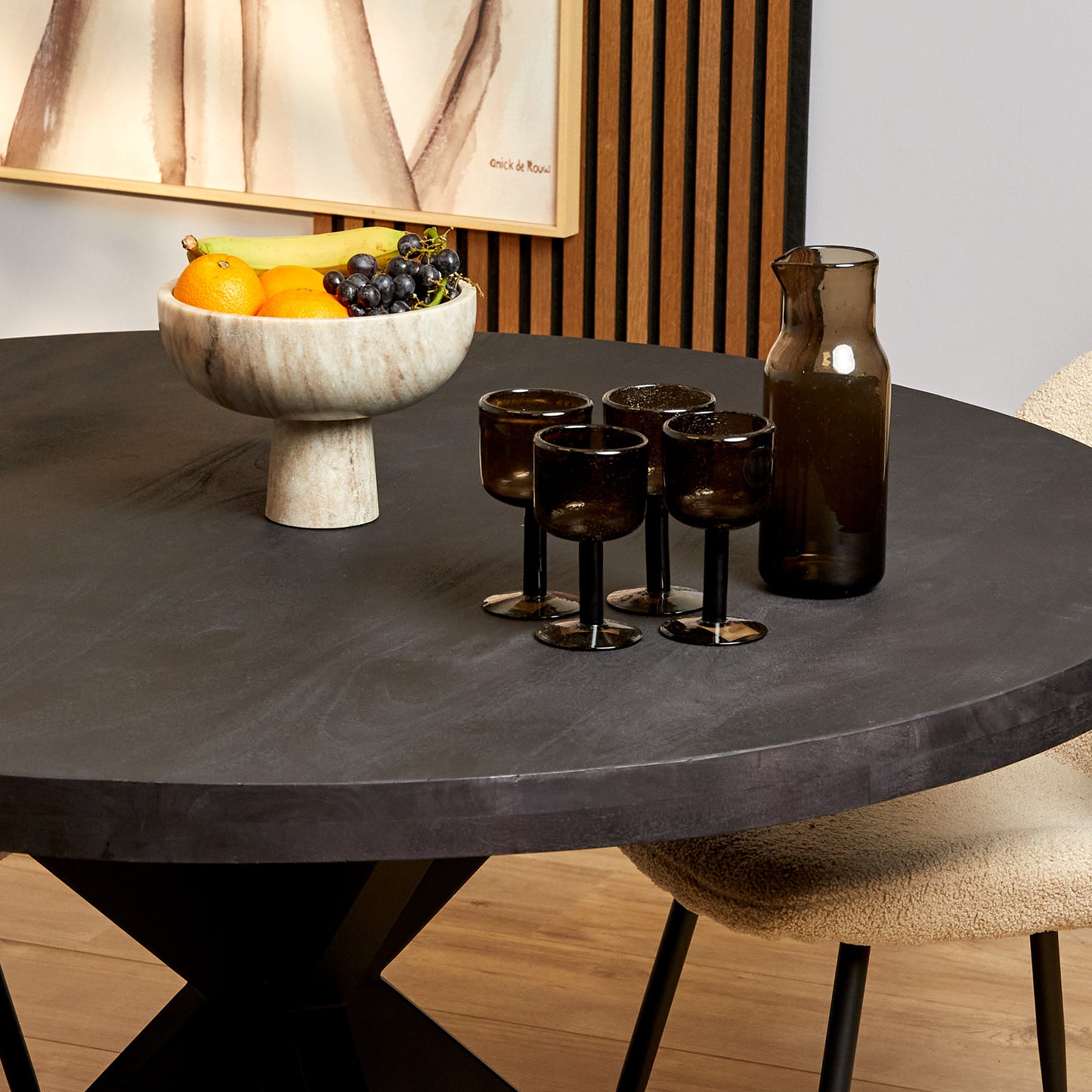 Ronde Eettafel Zwart Brooklyn Black | 110cm | 120cm | 130cm | 140cm | 150cm