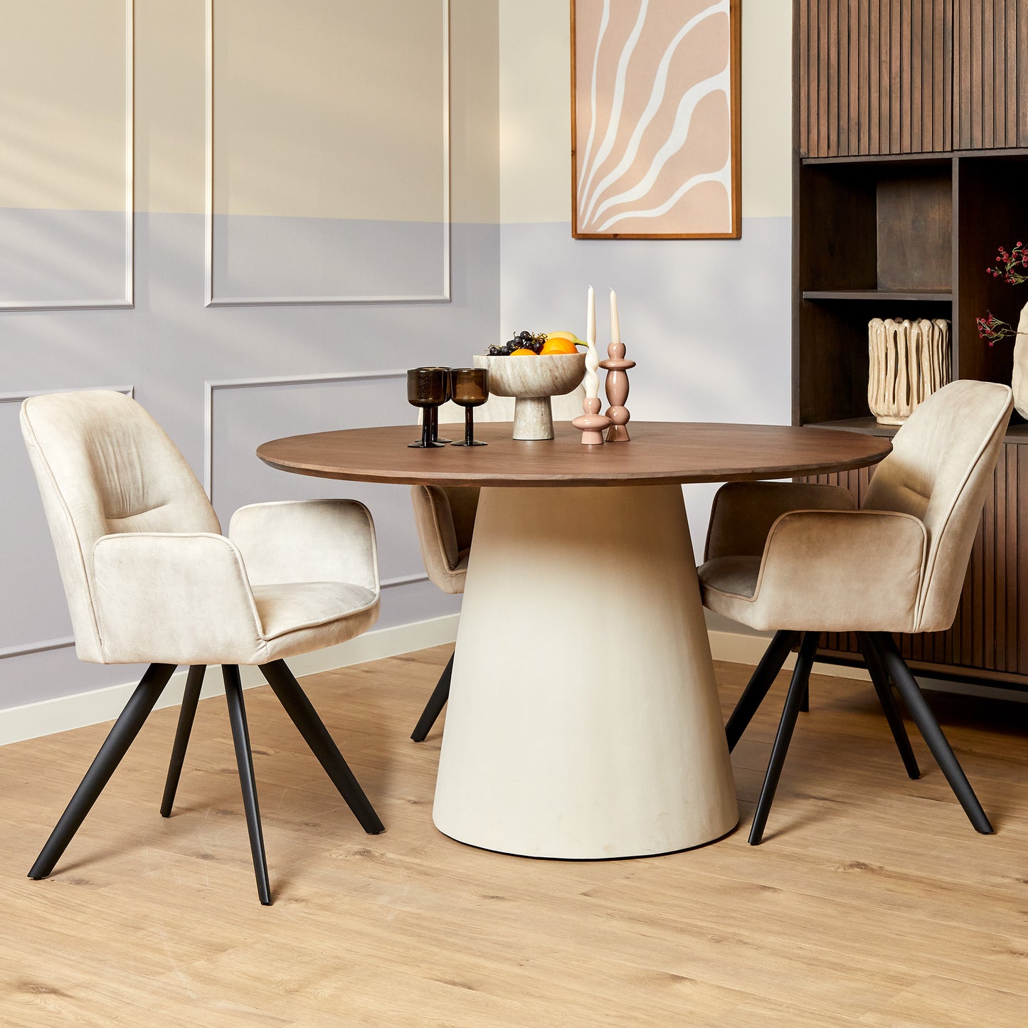 Ronde Eettafel Madison Walnut | 130cm | 150cm