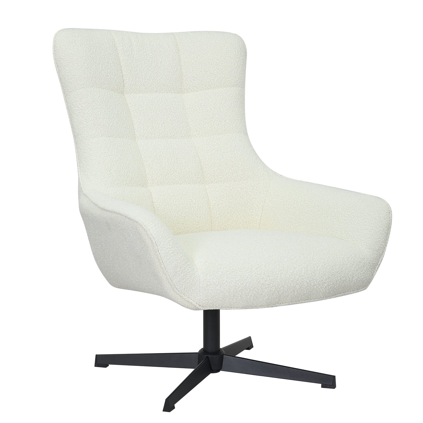 Fauteuil Nora Off White | Bouclé stof | Draaibaar
