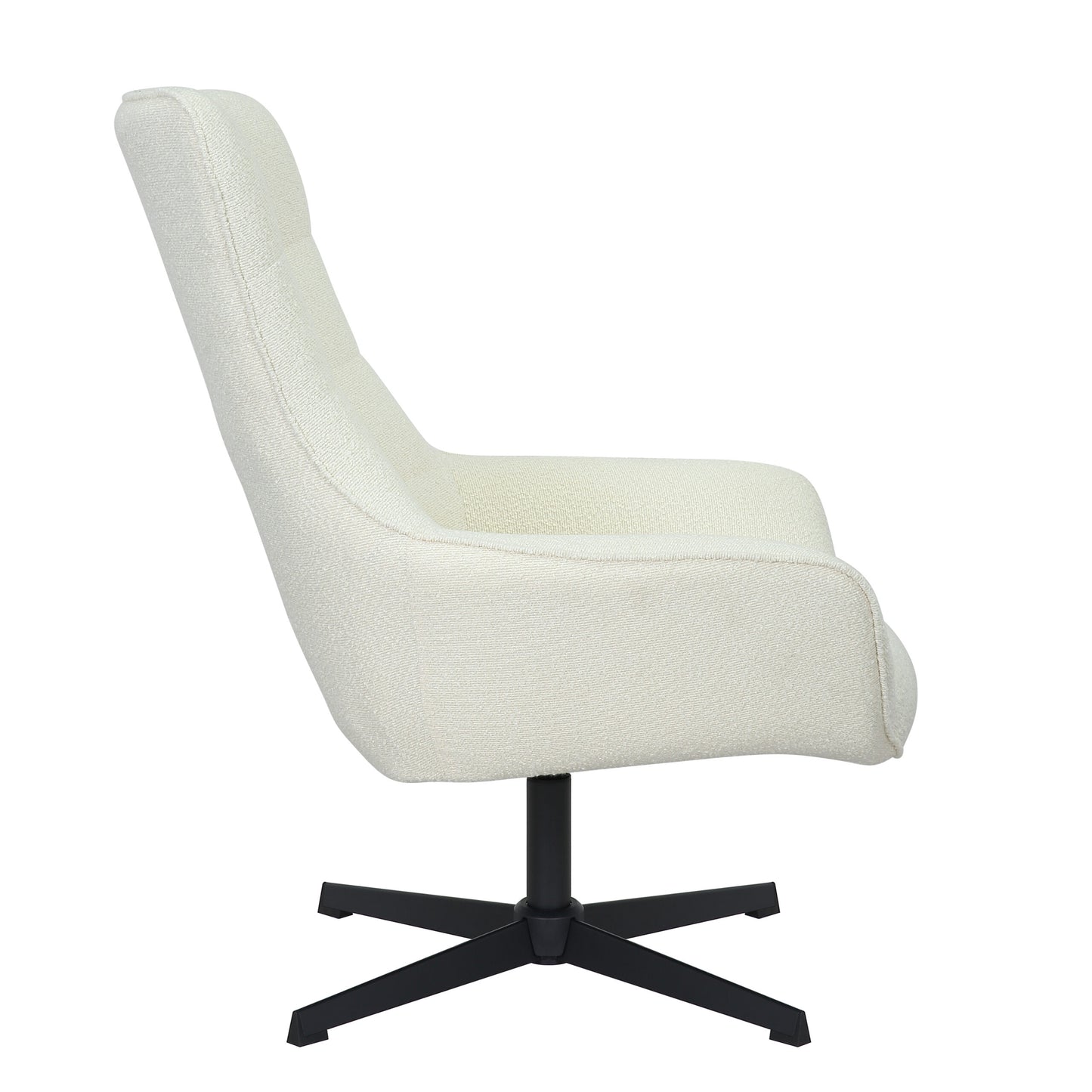 Fauteuil Nora Off White | Bouclé stof | Draaibaar