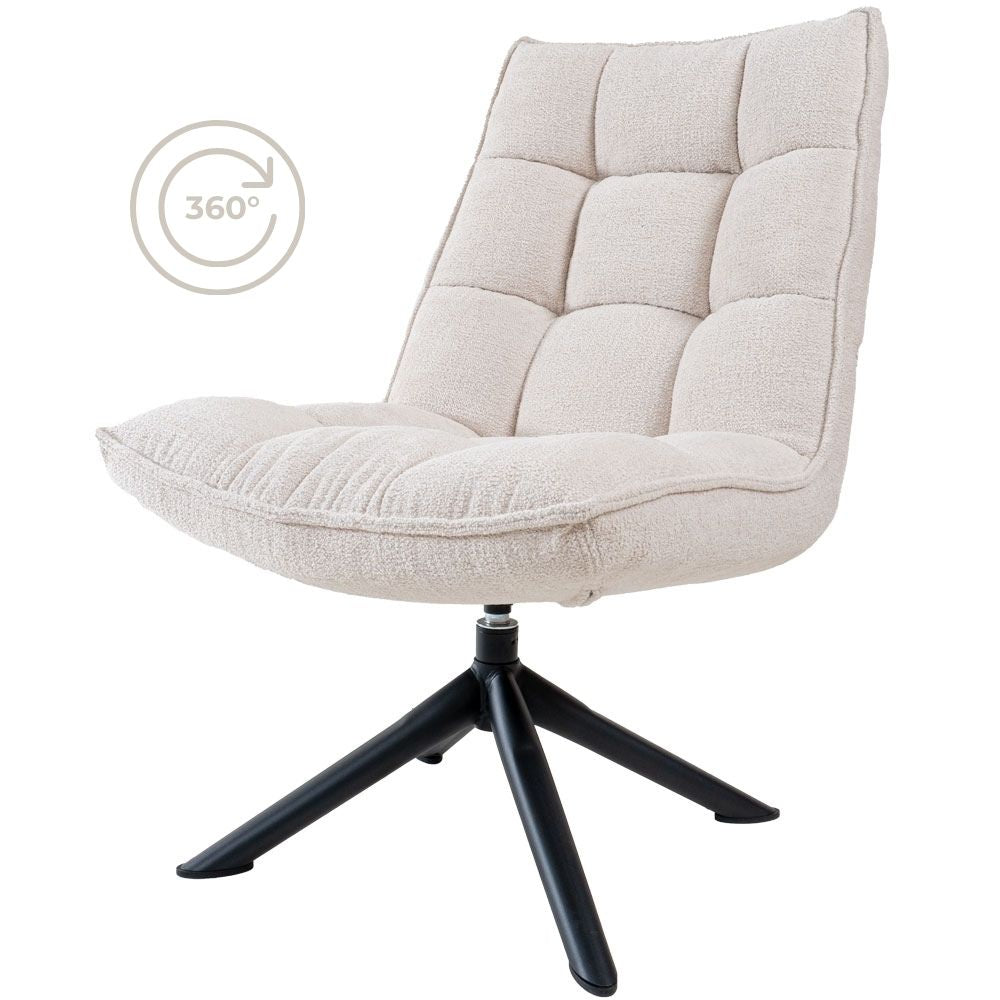 Fauteuil Dorus Bouclé stof | Draaibaar