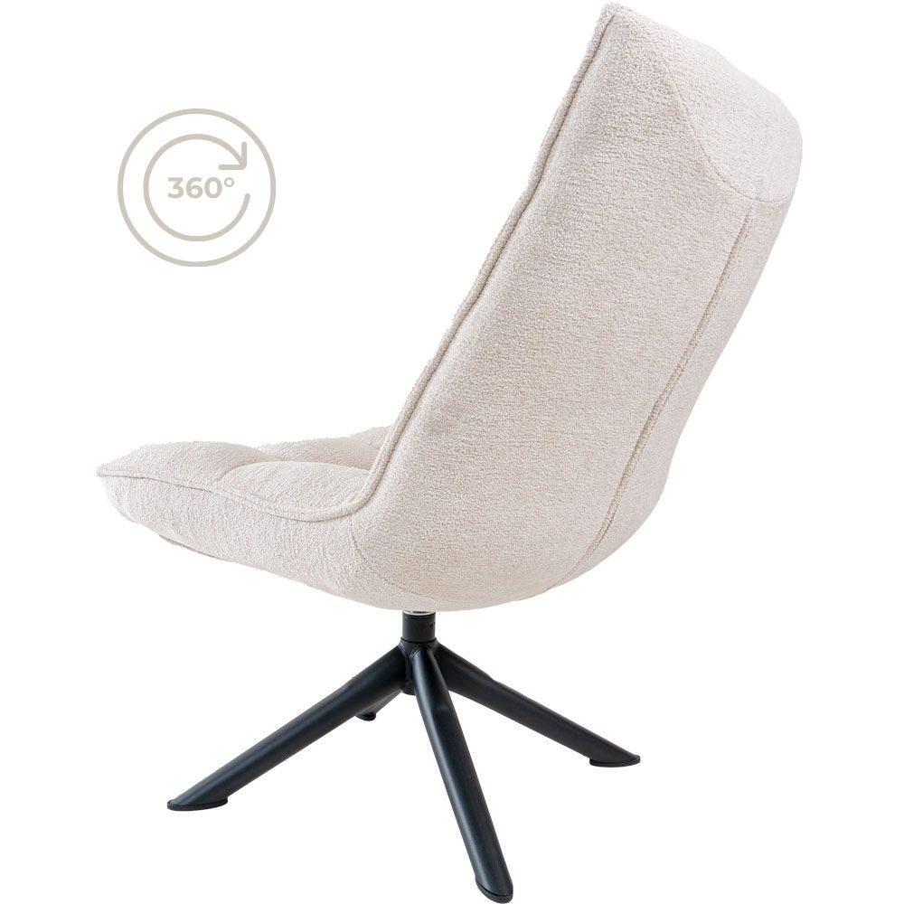 Fauteuil Dorus Bouclé stof | Draaibaar