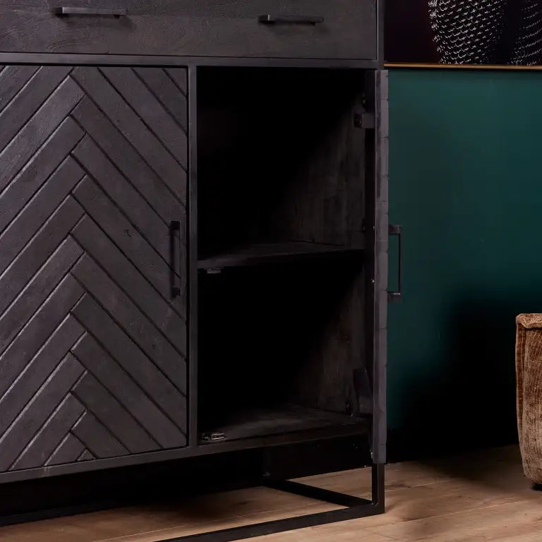 Zwart Kabinet Boston | 100x115