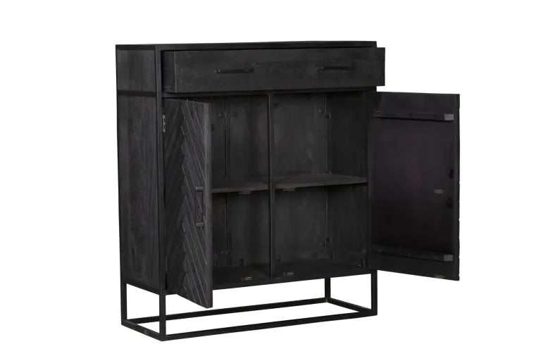 Zwart Kabinet Boston | 100x115