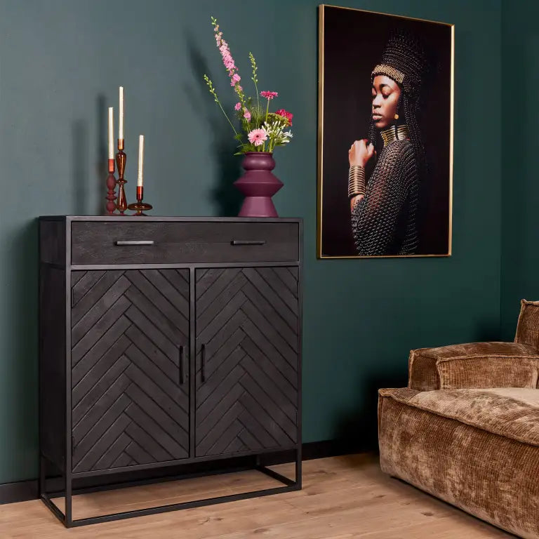 Zwart Kabinet Boston | 100x115