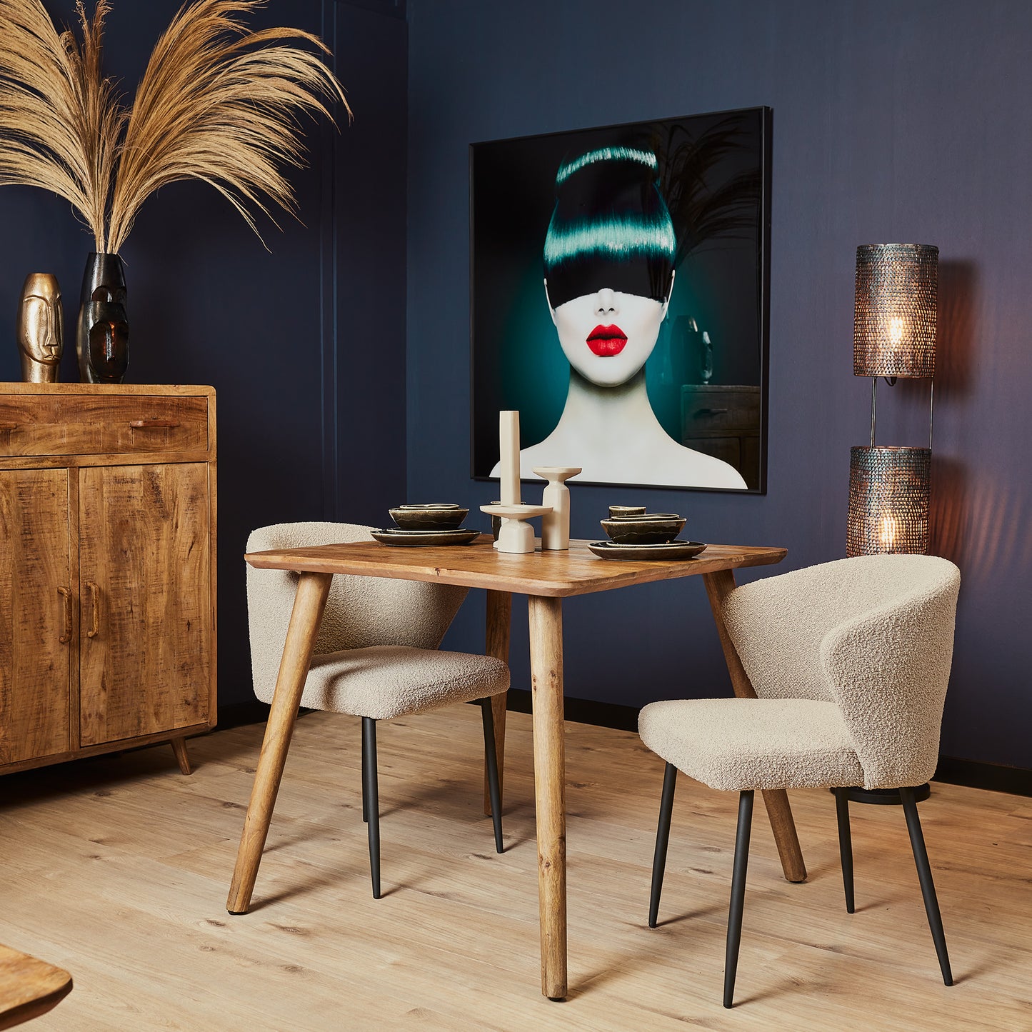 Eettafel Omaha Vierkant Mangohout 90x90cm
