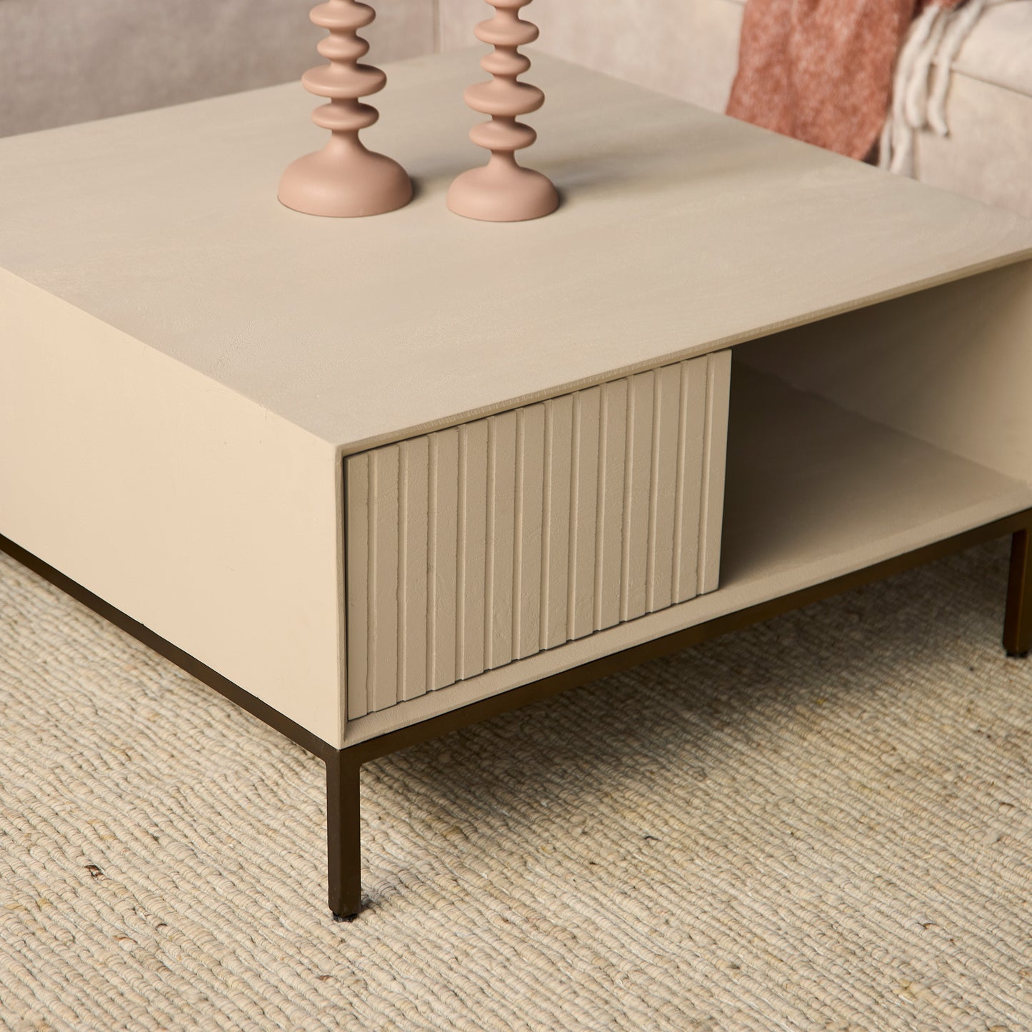 Salontafel Madison | Vierkant | Beige | 80x80cm
