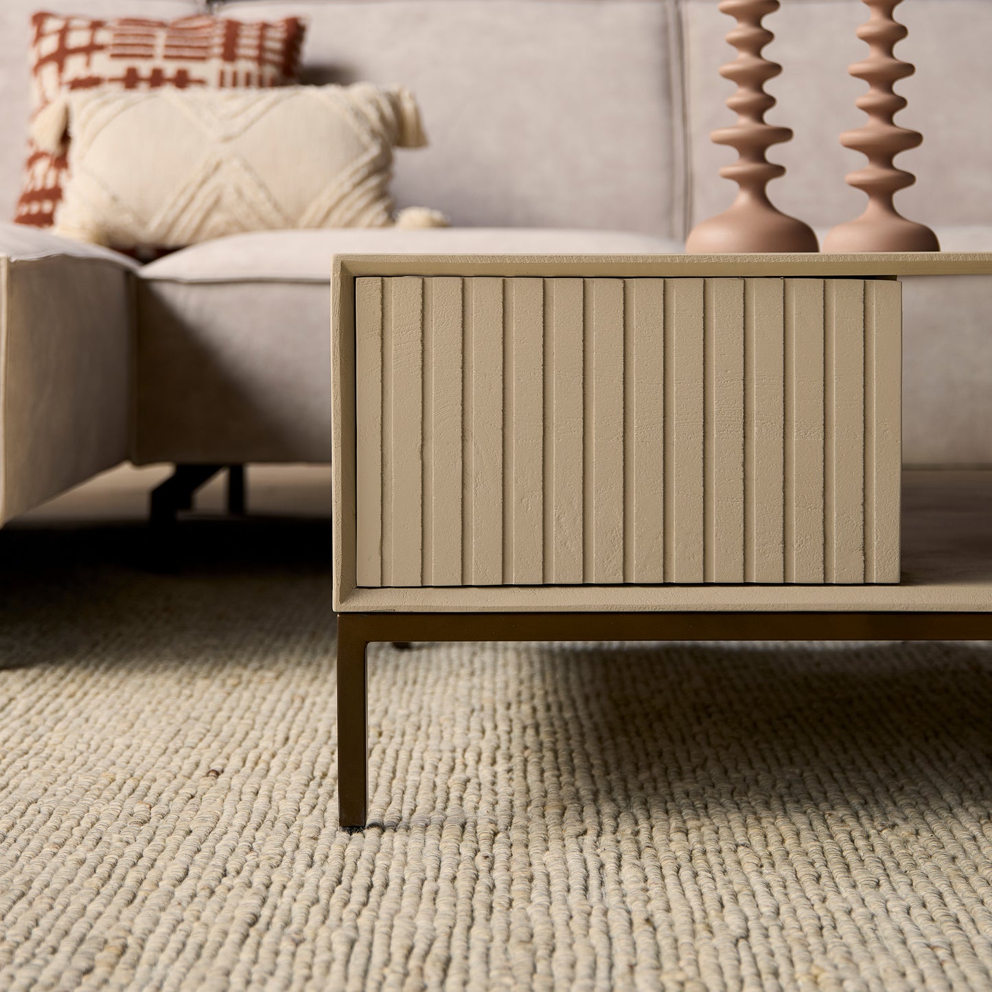 Salontafel Madison | Vierkant | Beige | 80x80cm