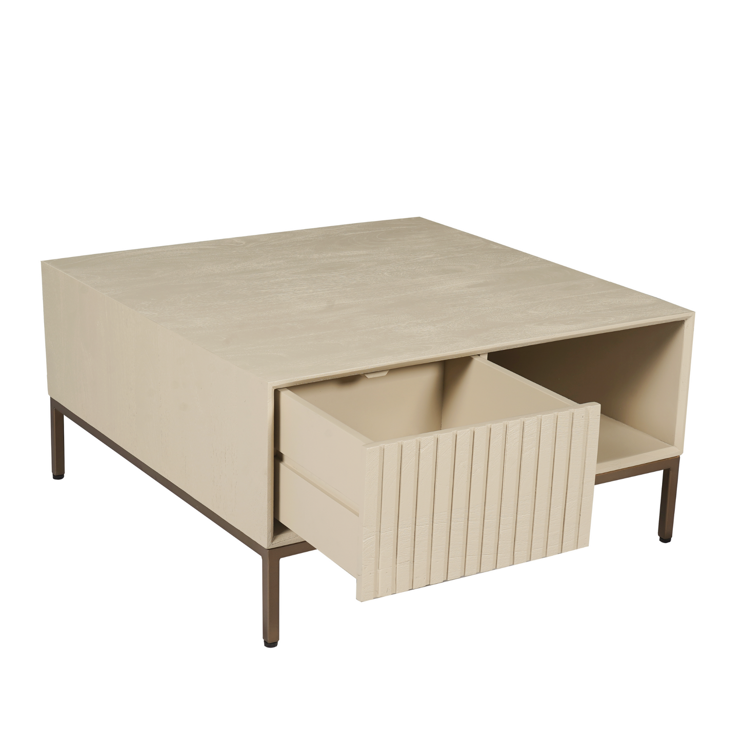 Salontafel Madison | Vierkant | Beige | 80x80cm