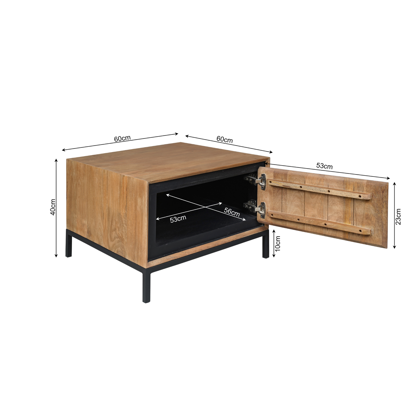Salontafel RichWood | Vierkant | 60x60cm