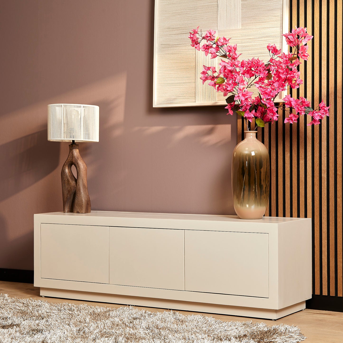 TV Meubel Brussel Cube Sand Beige | 150cm
