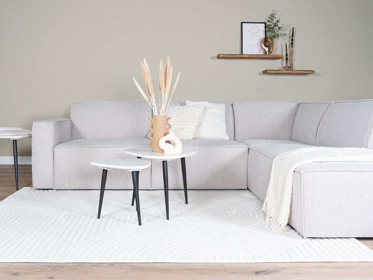Zacht Rechthoekig Vloerkleed Margot Off White | Meerdere maten