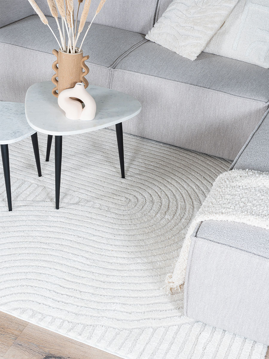 Zacht Rechthoekig Vloerkleed Margot Off White | Meerdere maten