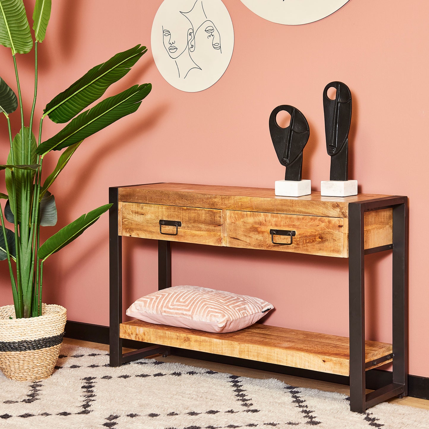 Sidetable Wandkast Mangohout | 120cm | 150cm | 180cm