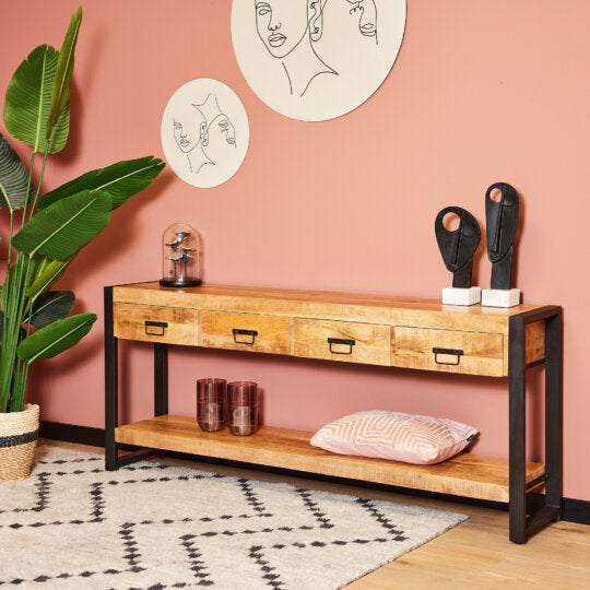 Sidetable Wandkast Mangohout | 120cm | 150cm | 180cm