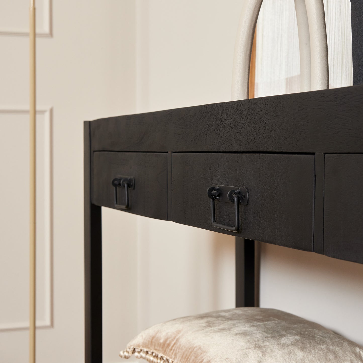 Zwarte Sidetable Brooklyn Black | 120cm | 150cm | 180cm