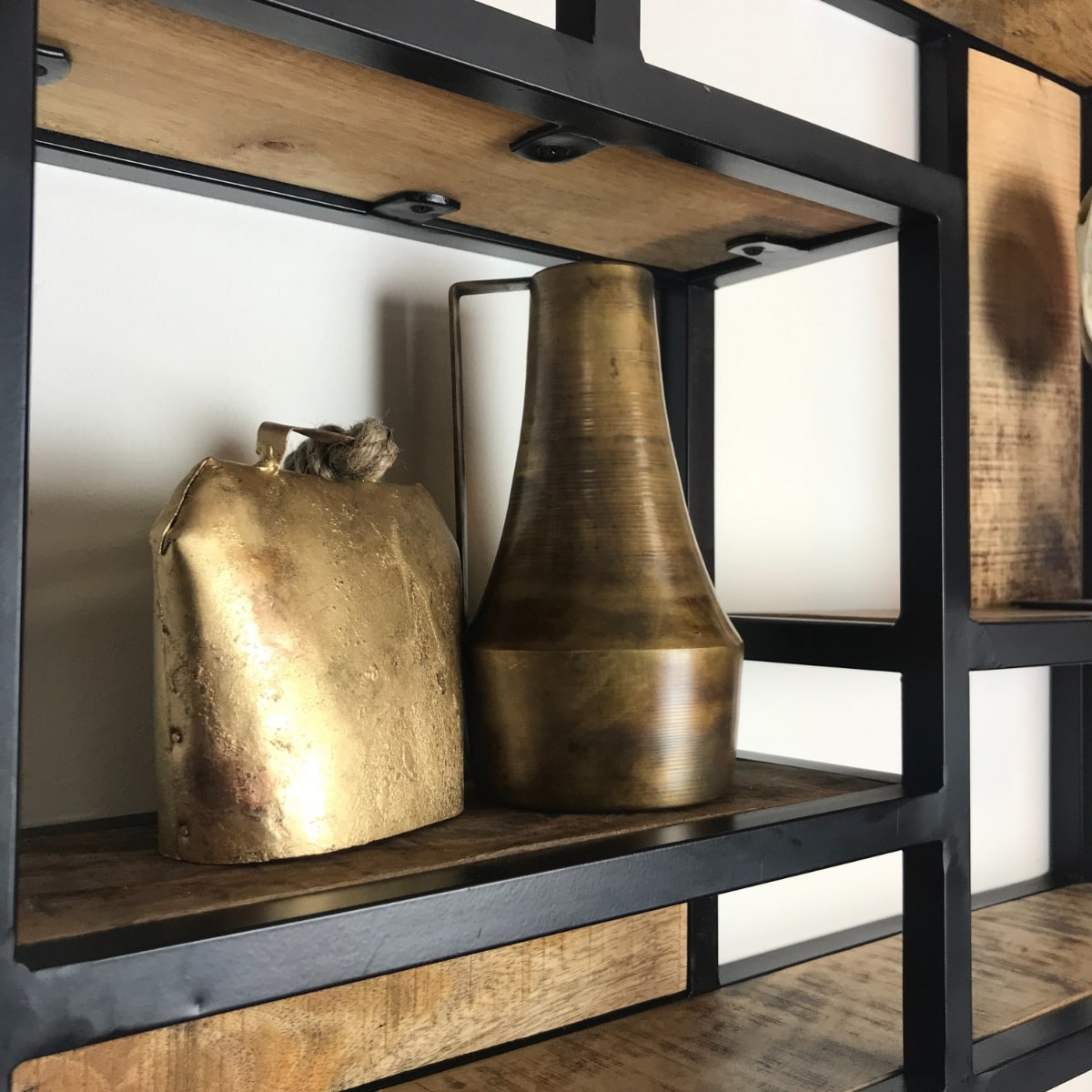 Vierkant Industrieel Wandrek | 2 kleuren