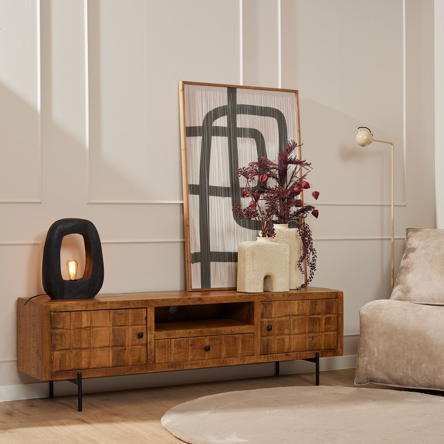 Tv Meubel Brandy Mangohout | 120 | 150 | 180cm