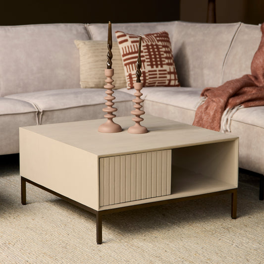 Salontafel Madison | Vierkant | Beige | 80x80cm