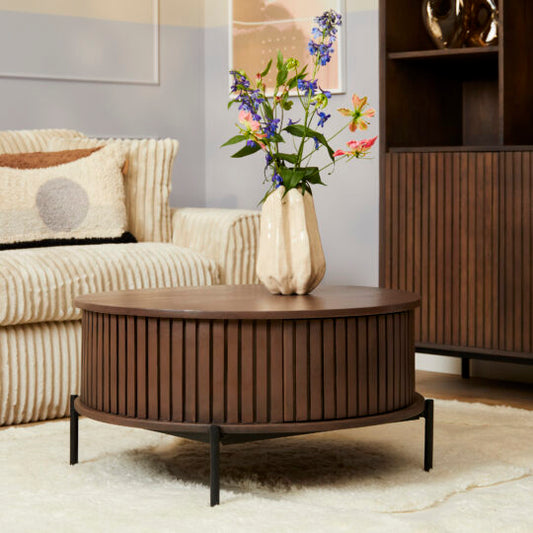 Salontafel Madison Walnut Rond | 80cm